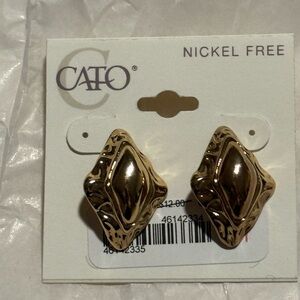 Cato Gold-Tone Diamond-Shaped Earrings